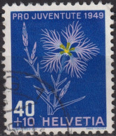 1949 Schweiz Pro Juventute ° Mi:CH 544, Yt:CH 496, Zum:CH J132, Prachtnelke - Used Stamps