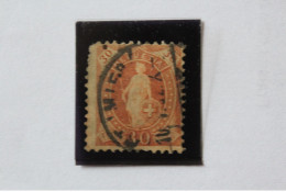 SUISSE TIMBRE HELVETIA  DEBOUT30CT  TYPE A DEFINIR   OBLITERE ... - Usati