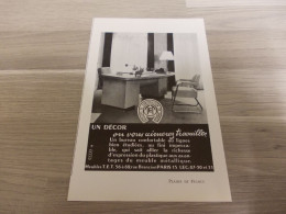 Reclame Advertentie Uit Oud Tijdschrift 1956 - Ateliers Du Construction De Vanves - Un Décor Ou Vous Aimerez Travailler - Werbung