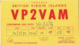 Q 14 - 109 BRITISH VIRGIN Islands - 1972 - Radio Amatoriale