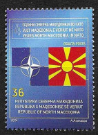 NMK 2024-05 NMK IN NATO, NORTH MACEDONIA, 1v, MNH - Macedonia Del Norte