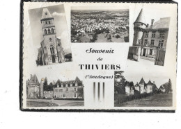 24- THIVIERS- Carte à Vues Multiples De Thiviers-Chateau  Vue Generale Etc.. - Thiviers