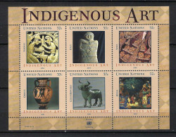 NATIONS UNIES New York 2004:  B&F Neuf** "INDIGENOUS ART" - Hojas Y Bloques