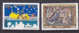 Y1481 - ITALIA Ss N°2577/78 - ITALIE Yv N°2530/31 ** NOEL - 2001-10: Mint/hinged