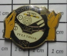 1618c Pin's Pins / Beau Et Rare : ASSOCIATIONS / TELETHON REIMS COUP D'COEUR - Verenigingen