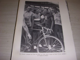 CYCLISME COUPURE LIVRE F404 TOUR FRANCE 1938 Gino BARTALI Victor COSSON          - Sport