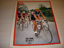 MIROIR Du CYCLISME ENCART MC105 Jean Pierre GENET EQUIPE FRANCE MERCIER 1968 - Sport