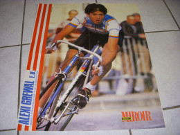 CYCLISME POSTER Alexis GREWAL PANASONIC Au Dos PELOTON Et EQUIPES 1985 - Sport