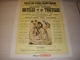 CYCLISME MC301 POSTER RETRO ANNONCE COURSES ENCYCLOPEDIE De ROSSI-ROUSSEAU  - Sport