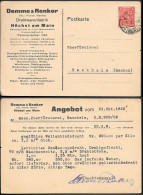 Germany Höchst Demme Renker Drahtwarenfabrik Postcard Mailed 1920s - Cartas & Documentos