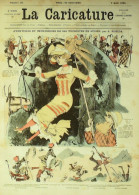 La Caricature 1880 N°  32 Aventures Des Touristes En Suisse Robida Moloch Morland - Zeitschriften - Vor 1900