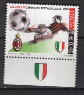 Y1666 - ITALIA Ss N°2767 - ITALIE Yv N°2721 ** FOOTBALL - 2001-10:  Nuevos