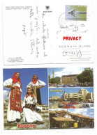 REAL MAIL!!! Kosovo Republic Postal Service 2001 Pcard Prishtina With United Nations Mission Deutsche Mark Stamp X Italy - Otros & Sin Clasificación