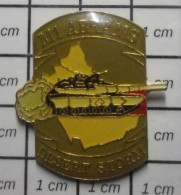 618B Pin's Pins / Beau Et Rare / MILITARIA / GUERRE DU GOLFE DESERT STORM CHAR M-1 ABRAMS - Militair & Leger