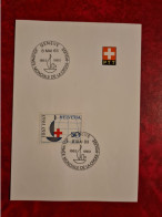 SUISSE FEUILLET JOURNEE MONDIALE DE LA CROIX ROUGE  GENEVE 1963 - Otros & Sin Clasificación