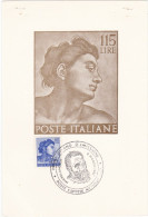 REPUBLICA - ITALIA - CARTOLINA  - 115 LIRE -  COMUNE DI CAPRESE MICHELANGELO (AREZZO) 1961 - 1961-70: Marcofilia