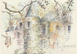 CPM . LUZARCHES .- Château De CHAUMONTEL - Aquarelle De M-F Carbonnelle.RARE - Luzarches