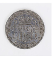 Moneda De Plata " La Gloriosa " Cinco Pesetas,  Año  1870 - Mezclas - Monedas
