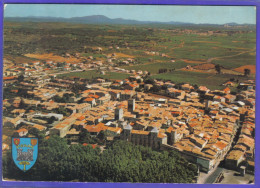 Carte Postale 34. Pignan  Vue Aérienne  Blason  Très Beau Plan - Autres & Non Classés