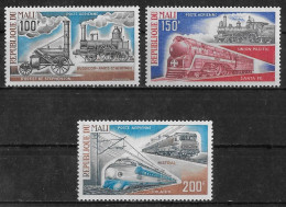 MALI - RETROSPECTIVE DES CHEMINS DE FER - PA 194 A 196 - NEUF** MNH - Eisenbahnen