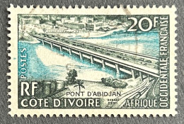 FRAWA0065U - Inauguration Of Abidjan Bridge - 20 F Used Stamp - Côte D'Ivoire - AOF - 1958 - Gebraucht