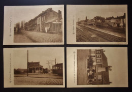 België - Belgique  Herseaux - Herzeeuw - La Gare - Monument Aux Morts Pour La Patrie Douane Rue Des Alliés  Tram - 1939 - Mouscron - Moeskroen