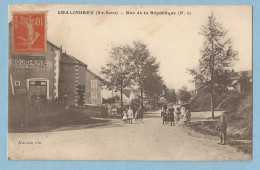 0433 CPA  CHALINDREY  (Haute-Marne) Rue De La République - BOUCHERIE MONGIN ROUSSEL ...  Animée   ++++ - Chalindrey