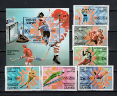 Guinea 1983 Olympic Games Sarajevo, Space Set Of 6 + S/s MNH - Winter 1984: Sarajevo