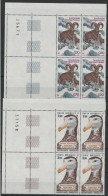 TAAF Poste Aérienne PA N° 86 + 87 Blocs De 4 Neufs Sans Charnière ** (MNH). "Mouflon" "Diomedea" TB - Corréo Aéreo