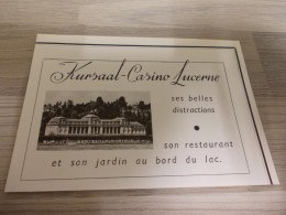 Reclame Advertentie Uit Oud Tijdschrift 1956 - Kursaal-Casino Lucerne - Advertising