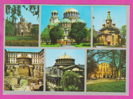 311240 / Bulgaria - Sofia - 6 View Churches In The City Russia Church Of St. Nicholas The Miraclemaker 1984 PC Septemvri - Eglises Et Cathédrales
