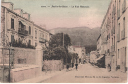 FR66 AMELIE LES BAINS - Brun 1000 Colorisée - La Rue Nationale - Animée - Belle - Amélie-les-Bains-Palalda