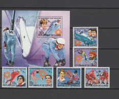 Guinea 1984 Olympic Games Sarajevo, Space Set Of 6 + S/s MNH - Winter 1984: Sarajevo