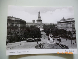 Cartolina "MILANO Inizio Secolo XX  Largo Cairoli" Edizione Bromofoto Anni 1960 - Milano