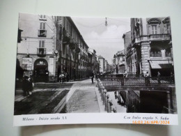 Cartolina "MILANO Inizio Secolo XX C.so Italia Angolo S. Sofia" Edizione Bromofoto Anni 1960 - Milano