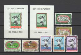 Haiti 1984 Olympic Games Los Angeles, Athletics Set Of 7 + 2 S/s MNH - Sommer 1984: Los Angeles