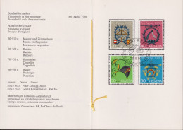 1980 Schweiz PTT Faltblatt Nr.175, ET ° Mi:CH 1174-1179, Zum:CH B186-B189, Handwerkerschilder - Storia Postale