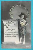 * Fantaisie - Fantasy - Fantasie (Bonne Année - Happy New Year) * (Masel 474) Cher Grand'Père, Enfant, Child, Girl - Año Nuevo