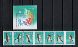 Hungary 1983 Olympic Games Sarajevo Strip Of 7 + S/s MNH - Invierno 1984: Sarajevo