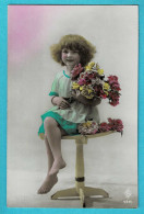 * Fantaisie - Fantasy - Fantasie (Enfant - Child - Kind) * (SAR 4921) Girl, Fille, Meisje, Fleurs, Flowers, Portrait - Portraits