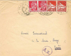 54892. Carta MARNIA, Oran  (Algerie) 1943 A Geneve. Marca Ax - Storia Postale