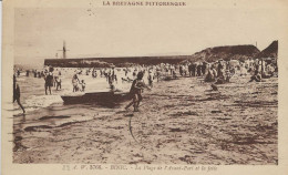 CPA22- BINIC- La Plage De L'Avant-Port Et La Jetée - Binic