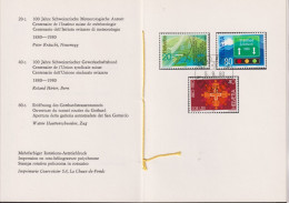 1980 Schweiz PTT Faltblatt Nr.176, ET ° Mi:CH 1184-1186, Zum:CH 642-644, Sondermarken II - Cartas & Documentos