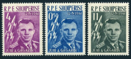 Albania 604-606, Hinged. Michel 642-644. Yuri Gagarin, Vostok, 1962. - Albania