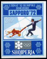 Albania 1410, Hinged. Mi Bl.44. Olympics Sapporo-1972. Figure Skating Pairs. - Albania