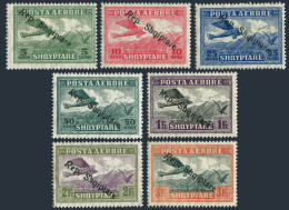 Albania C8-C14, Hinged. Michel 144-150. Air Post 1927. Mountains, Eagle. - Albanien
