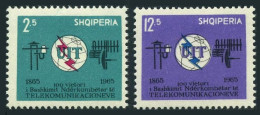 Albania 814-815, MNH. Michel 939-940. ITU-100, 1965. Communication Equipment. - Albanien