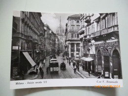 Cartolina "MILANO Inizio Secolo XX  C.so Vittorio Emanuele"  Edizione Bromofoto Anni 1960 - Milano (Milan)