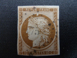 Type Cérès N°1 - 10c. Bistre Jaune - 15% De La Cote - 1849-1850 Cérès