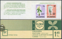 Albania 2203-2204a Booklet,MNH.Michel 2290-2291 MH. Flowers 1986. - Albanie